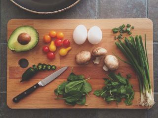 assorted cooking ingredients on a chopping board
