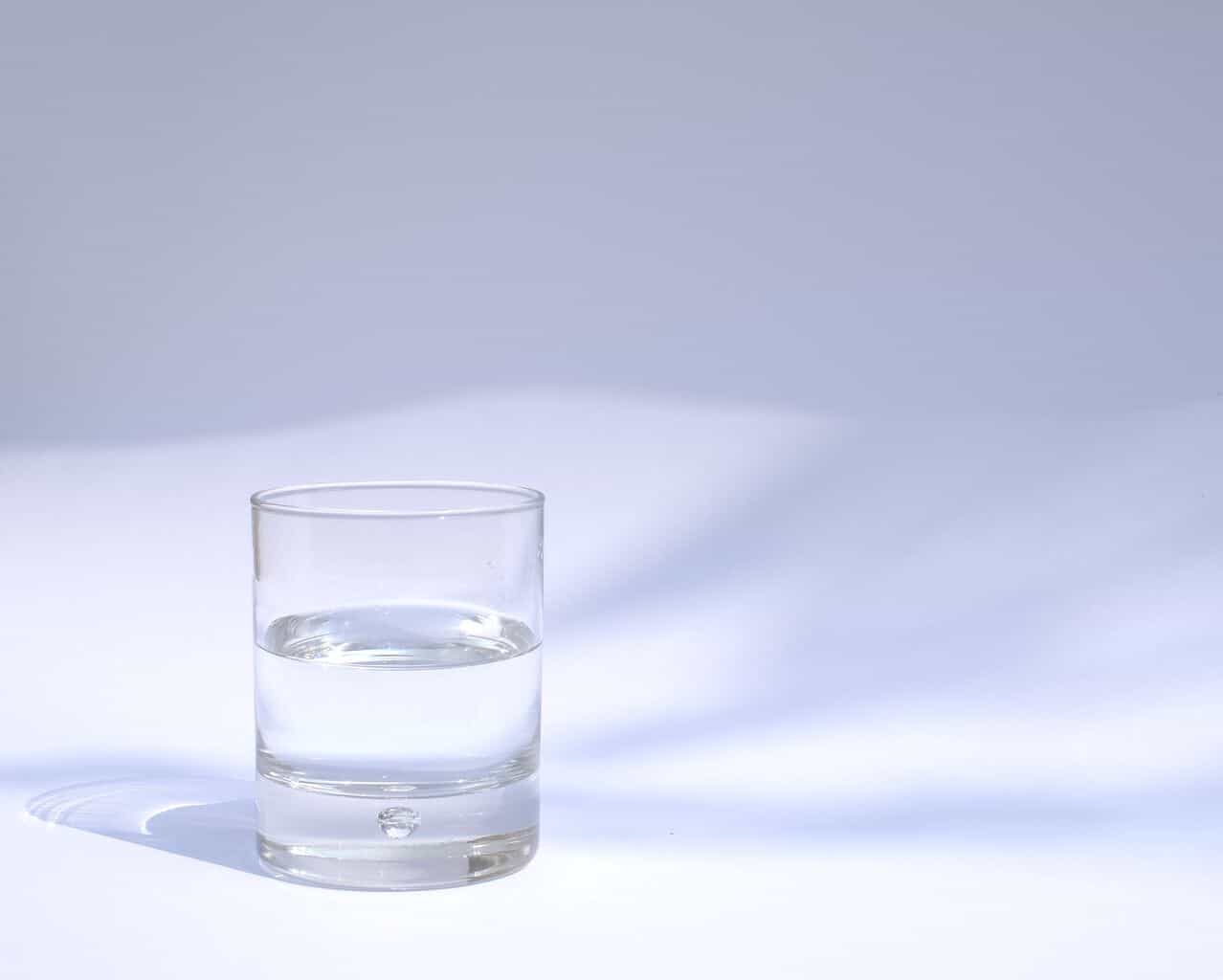 glass filled with water